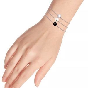 Onyx & Freshwater Pearl Bead Chain Bracelets - NWT